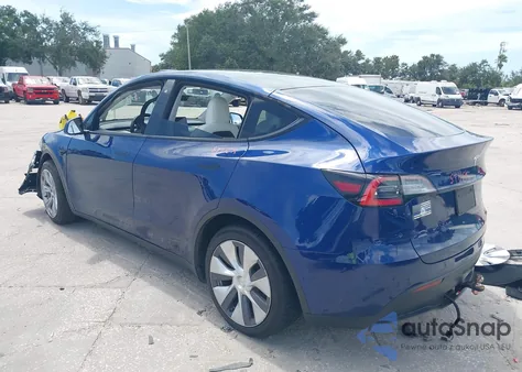 2020 Tesla Model Y Long Range Dual Motor All-Wheel Drive z USA, uszkodzony, nr VIN 5YJYGDEE8LF040956